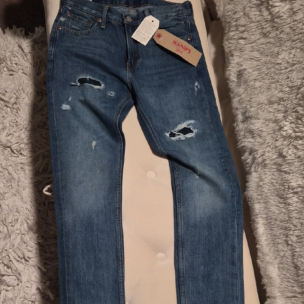 Levi's Women Slim Fit Ripped Jeans - Dark Blue